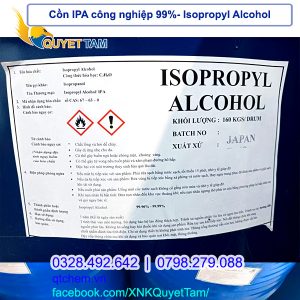 Cồn IPA công nghiệp 99%- Cồn Isopropyl alcohol