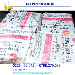 Sáp Paraffin Wax 58, Kunlun 50kg/bao